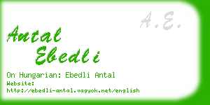antal ebedli business card